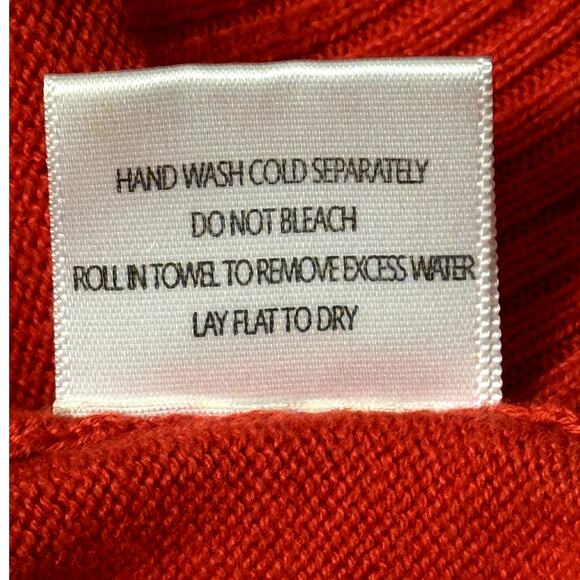 ModCloth Classic Women Size 2X Red Navy Trim Button Up V Neck Cardigan Sweater - Picture 7 of 7